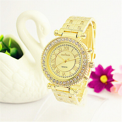 Fashion Roman Style Women Diamond Dress Watch Contena Luxury Rhinestone Ladies Golden Watches
Fashion Roman Style Women Diamond Dress Watch Contena Luxury Rhinestone Ladies Golden Watches