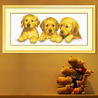 embroider DIY DMC Cross stitchSets For Embroidery kits Three adorable puppies factory direct sale
embroider DIY DMC Cross stitchSets For Embroidery kits Three adorable puppies factory direct sale