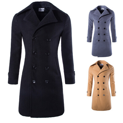 2017 fashion new men's double row of buttons woolen cloth men's long paragraph woolen jacket
2017 fashion new men's double row of buttons woolen cloth men's long paragraph woolen jacket