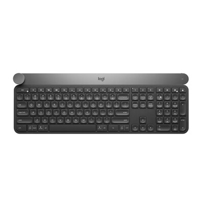 Logitech Craft Wireless Keyboard - Deep Gray Intelligent Control Knob Bluetooth Superior Dual Mode Connection Multiple Device Connection Switch
Logitech Craft Wireless Keyboard - Deep Gray Intelligent Control Knob Bluetooth Superior Dual Mode Connection Multiple Device Connection Switch