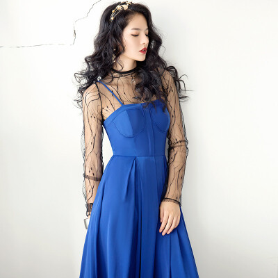 Wei Ya Ji 2017 autumn sling dress new high waist Slim sleeveless pendulum type retro pure color dress female
Wei Ya Ji 2017 autumn sling dress new high waist Slim sleeveless pendulum type retro pure color dress female