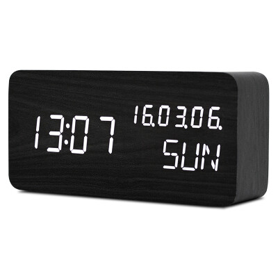 LED Digital Alarm Clock Wooden Voice Control Table Clock Calendar Week LED Display Desk Clock USB Power Travel Clock
LED Digital Alarm Clock Wooden Voice Control Table Clock Calendar Week LED Display Desk Clock USB Power Travel Clock