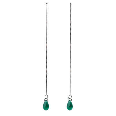 

Luo Linglong s925 sterling silver earrings earring female pearl tassel earrings earrings simple long section Valentine's Day gift