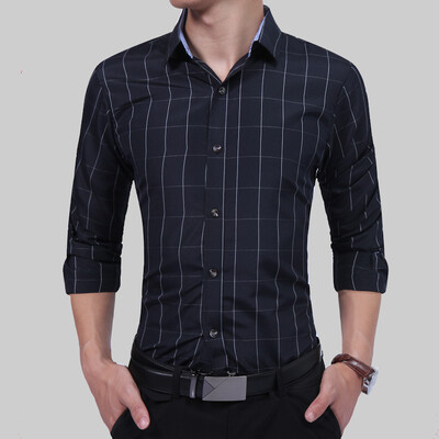 Brand 2017 Fashion Male Shirt Long-Sleeves Tops Classic Hit Color Small Plaid Mens Dress Shirts Slim Men Shirt 3XL
Brand 2017 Fashion Male Shirt Long-Sleeves Tops Classic Hit Color Small Plaid Mens Dress Shirts Slim Men Shirt 3XL