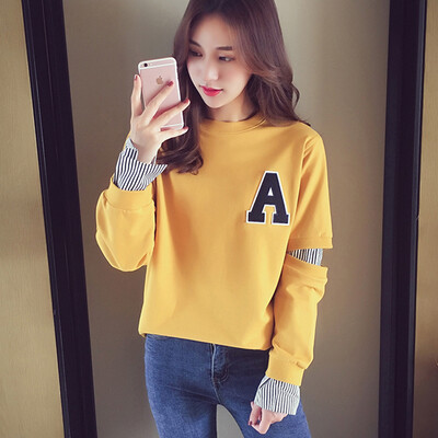 JOY OF JOY 2018 autumn new loose sweater womens double sleeve stitching bottoming shirt long sleeve round neck shirt female JWWY178943 yellow M
JOY OF JOY 2018 autumn new loose sweater womens double sleeve stitching bottoming shirt long sleeve round neck shirt female JWWY178943 yellow M