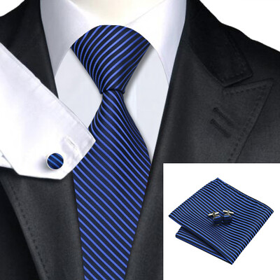 N-0404 Vogue Men Silk Tie Set Blue Stripe Necktie Handkerchief Cufflinks Set Ties For Men Formal Wedding Business wholesale
N-0404 Vogue Men Silk Tie Set Blue Stripe Necktie Handkerchief Cufflinks Set Ties For Men Formal Wedding Business wholesale