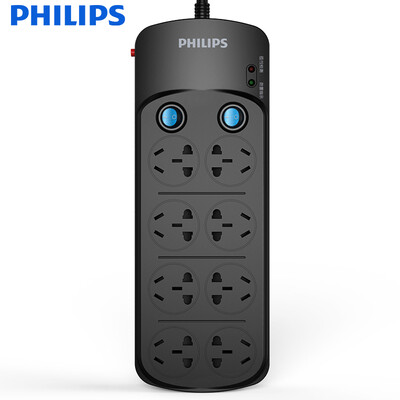 Philips PHILIPS lightning protection socket anti-surge power overload protection row eight hole full length 3 m dual-core wiring board child protection door row plug
Philips PHILIPS lightning protection socket anti-surge power overload protection row eight hole full length 3 m dual-core wiring board child protection door row plug