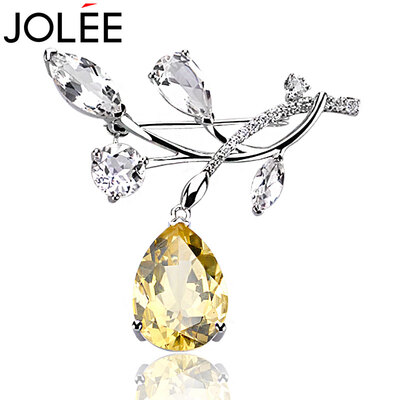 Feather JOLEE crystal brooch S925 silver fashion pin colored gem brooch suit jacket accessories to send girlfriend wife gift yellow one size
Feather JOLEE crystal brooch S925 silver fashion pin colored gem brooch suit jacket accessories to send girlfriend wife gift yellow one size