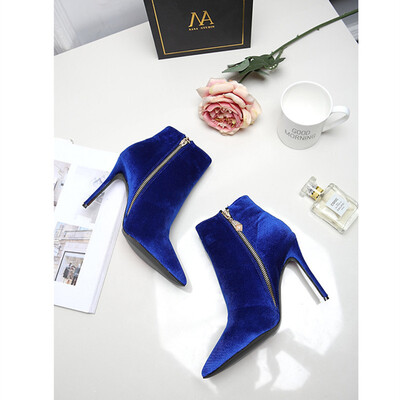 Jiabaisi Shoes Women boots zipper Velours Over ankle high heel boot Pointed toe Stiletto Party Dress Heels boots
Jiabaisi Shoes Women boots zipper Velours Over ankle high heel boot Pointed toe Stiletto Party Dress Heels boots