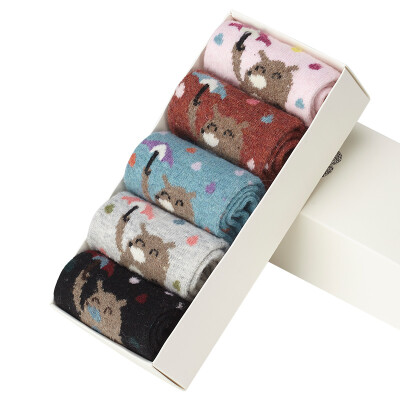 Antarctic Nanjiren ladies rabbit wool socks thick warm socks 5 double gift box bear head code
Antarctic Nanjiren ladies rabbit wool socks thick warm socks 5 double gift box bear head code