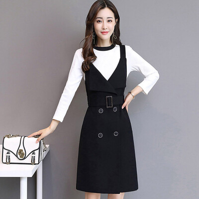 Markentsee 2017 new women's autumn dress skirt elegant Korean version of the V-neck long paragraph sweet fashion Korean version of the tide yzOMN9167 black
Markentsee 2017 new women's autumn dress skirt elegant Korean version of the V-neck long paragraph sweet fashion Korean version of the tide yzOMN9167 black