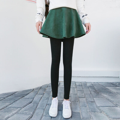 2017 autumn and winter fashion new women's leather cashmere big skirt fake two-piece wear underwear skirt pants was thin
2017 autumn and winter fashion new women's leather cashmere big skirt fake two-piece wear underwear skirt pants was thin
