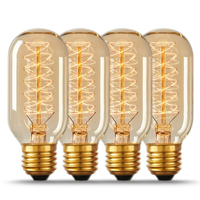 BOKT 60W Vintage Edison Bulbs T45 Antique Tubular Style Bulb 2700K E26 Base 220-230V Filament Light Bulbs for Home Light 4Pack
BOKT 60W Vintage Edison Bulbs T45 Antique Tubular Style Bulb 2700K E26 Base 220-230V Filament Light Bulbs for Home Light 4Pack