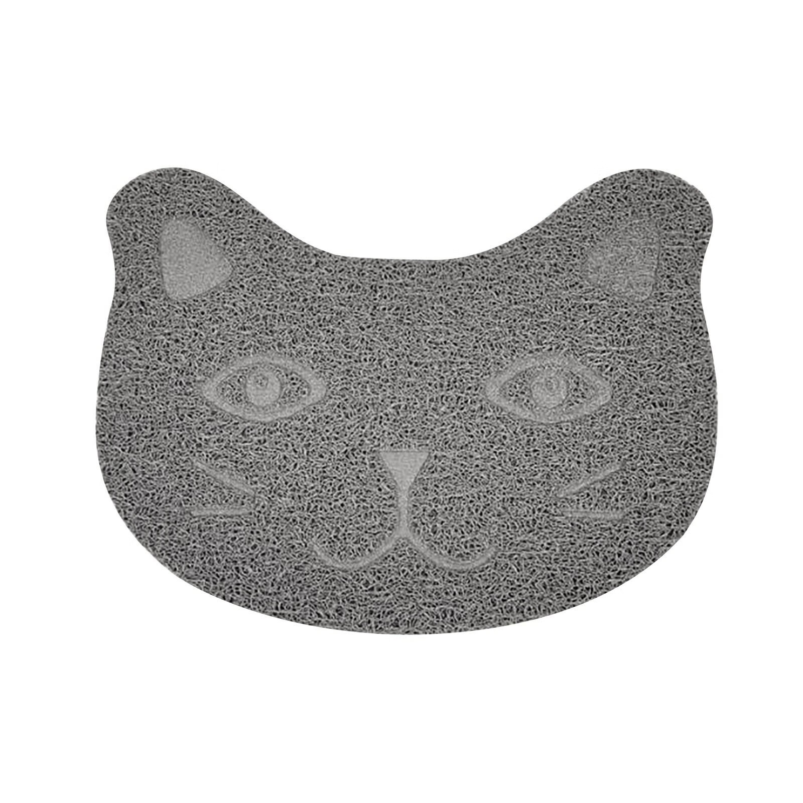 21 x 14 Cat Litter Mat, Kitty Litter Trapping Mat, Double Layer Mats with  MiLi Shape Scratching design, Urine Waterproof, Easy Clean, Scatter Control  Grey 