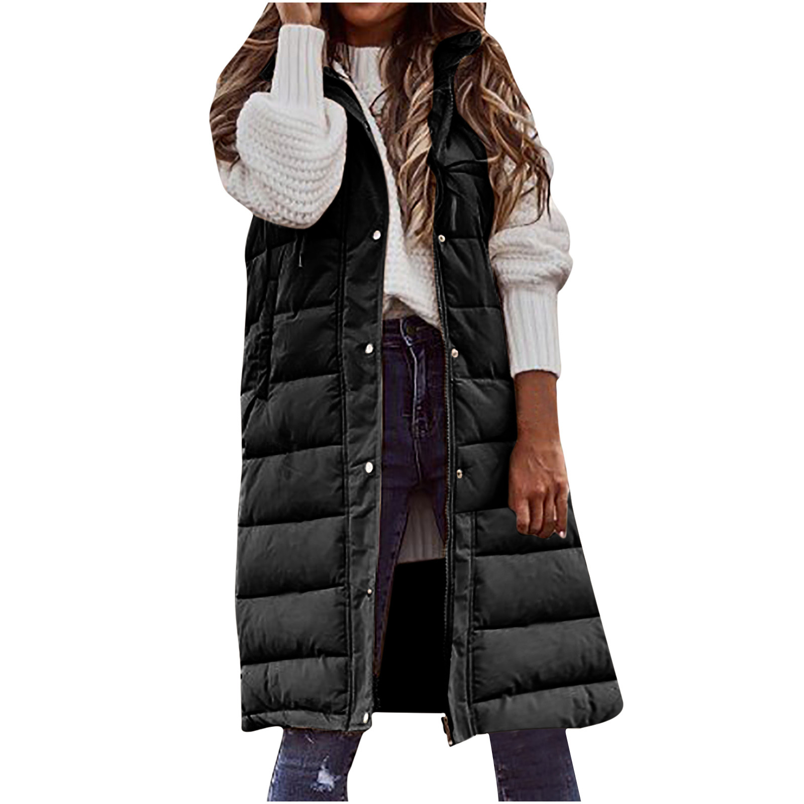 mid length puffer vest