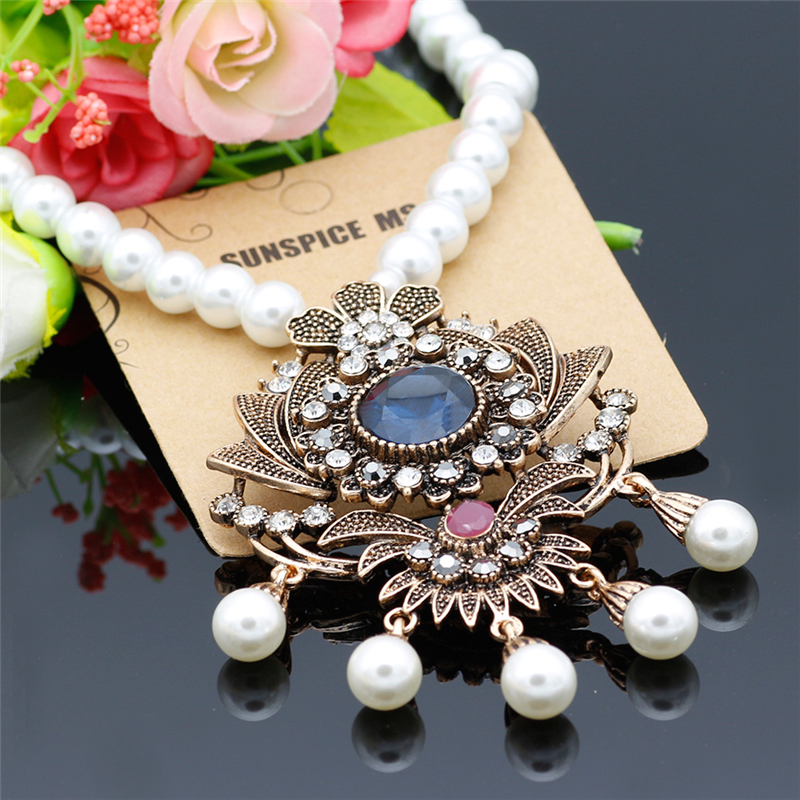 

SUNSPICE MS Blue женщины, Ожерелье из бисера с бриллиантами