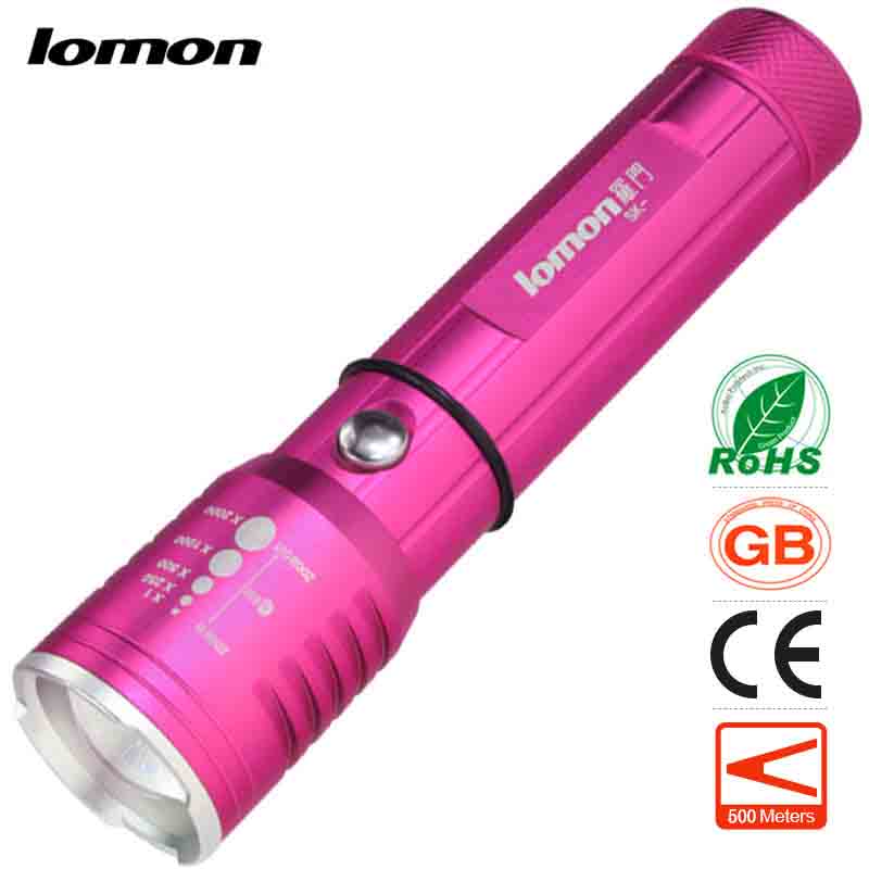 lomon Pоза красная 200m-500m Zoom LED Flashlight
