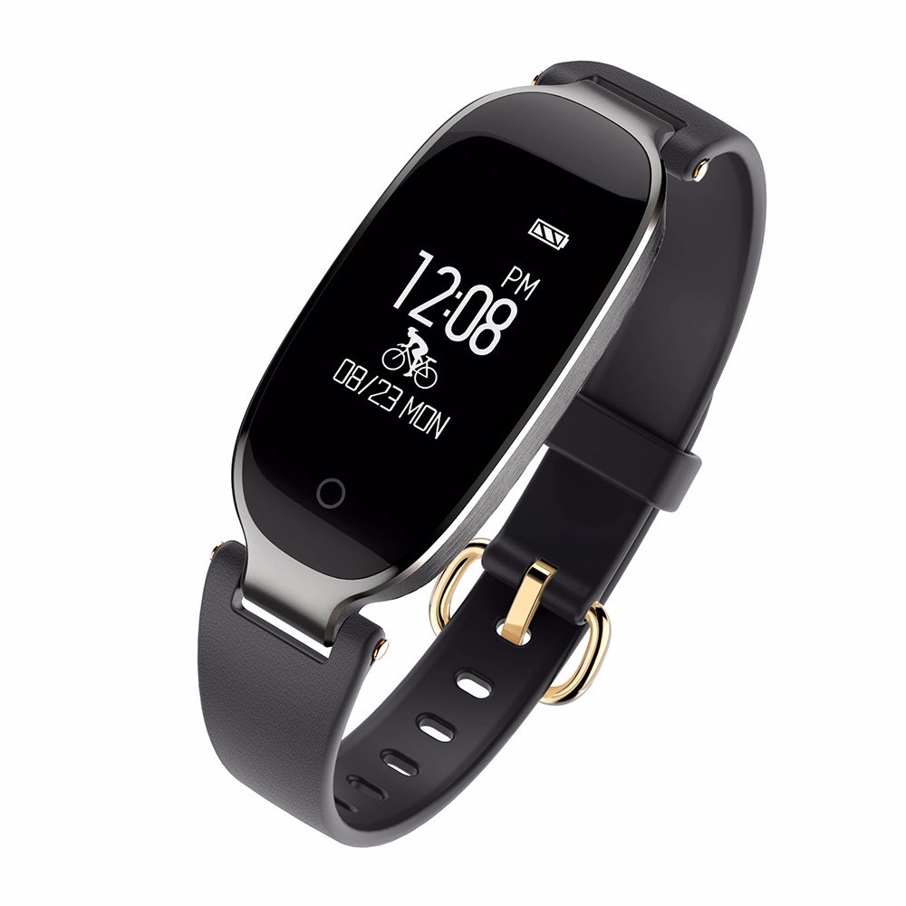 chkj черный Смарт-браслет S3 Smart Bracelet Heart Rate Monitor Будильник Водонепроницаемый фитнес-трекер