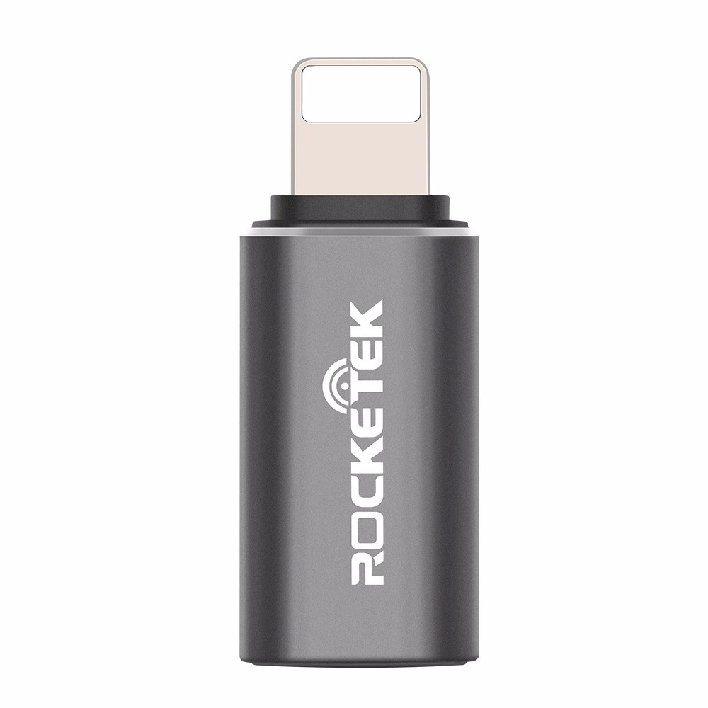 

ROCKETEK серый, Alumium для iphone to Typec USB C адаптер Аксессуары для зарядного устройства для телефона