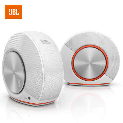 JBL Pebbles 音乐蜗牛 电脑笔记本小音响 便携迷你 办公家用PC多媒体音响 USB供电低音炮 桌面立体声 白色