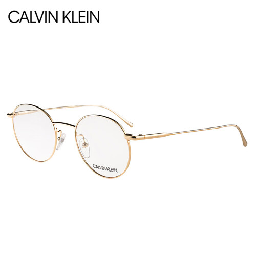 卡尔文·克莱恩（Calvin Klein）眼镜框 男女款粉金色金属光学近视眼镜架 CK5460 714 49mm