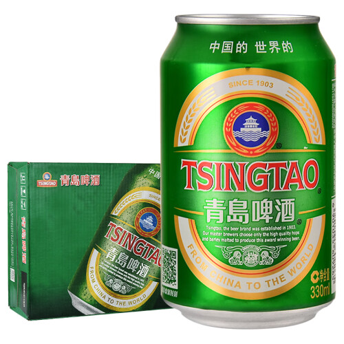 京东超市青岛啤酒（Tsingtao）经典11度330ml*24听 整箱装 口感醇厚（新老包装随机发放）