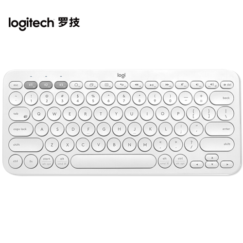 罗技（Logitech）K380多设备蓝牙键盘 平板IPAD键盘 时尚便携 超薄巧克力按键 K380芍药白