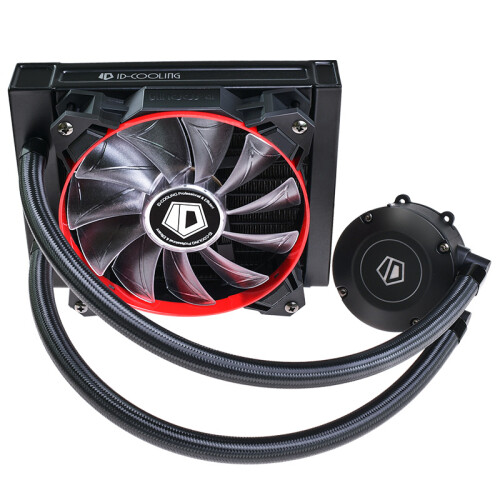 ID-COOLING Frostflow 120 一体式水冷CPU散热器 120排红黑版多平台扣具含AM4与2066