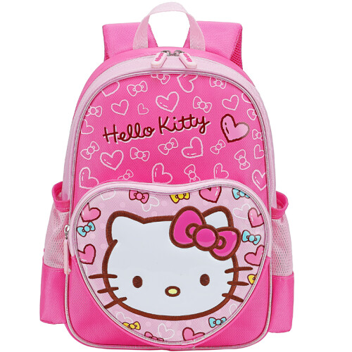 京东超市凯蒂猫（hellokitty）儿童书包女幼儿园书包 可爱卡通幼儿园学前班双肩背包 KT-5345桃红