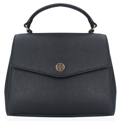 TORY BURCH 托里·伯奇 奢侈品 TB女包 女士黑色牛皮手提单肩包 49686 001