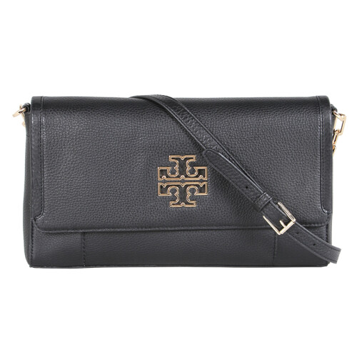 TORY BURCH 托里.伯奇 奢侈品 TB女包 黑色牛皮单肩斜挎包 48291 001 黑色