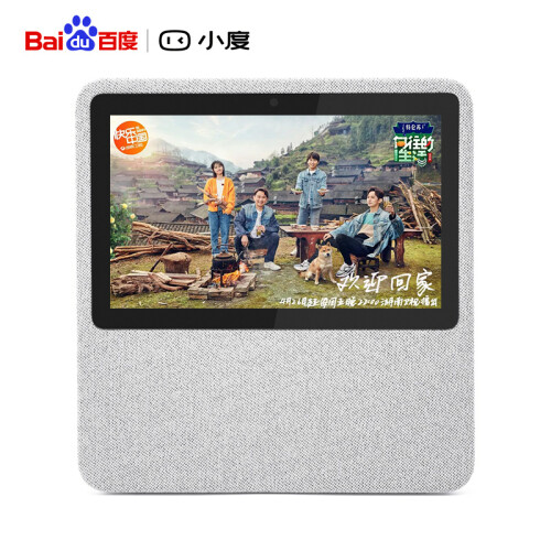 小度在家1C 百度智能硬件 新一代带屏智能音箱 WiFi/蓝牙音响 海量资源 儿童模式 带娃神器故事机 浅灰