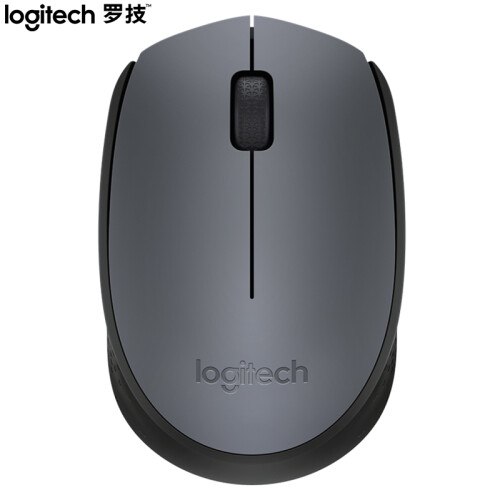 罗技（Logitech）M170(M171) 鼠标 无线鼠标 办公鼠标 对称鼠标 灰色 自营 带无线2.4G接收器