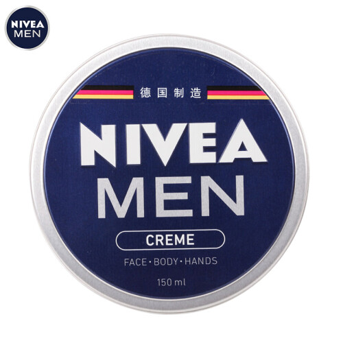 妮维雅(NIVEA)男士润肤霜150ml（乳液面霜 德国进口 蓝罐男罐）