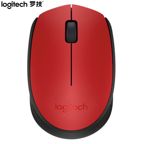 罗技（Logitech）M170(M171) 鼠标 无线鼠标 办公鼠标 对称鼠标 红色 自营 带无线2.4G接收器