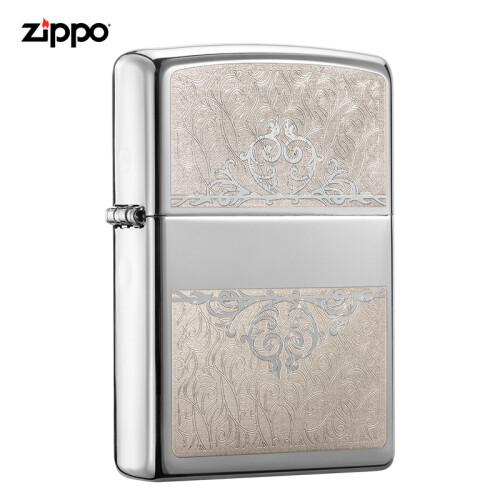 之宝(Zippo)打火机 古典花1 镜面镀铬 电脑刻 激光刻 28467-A-043284