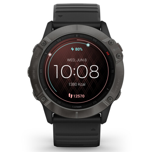 佳明（GARMIN）Fenix 6X Pro 蓝宝石不锈钢表圈GPS黑色表带运动户外智能心率多功能跑步手表中文版