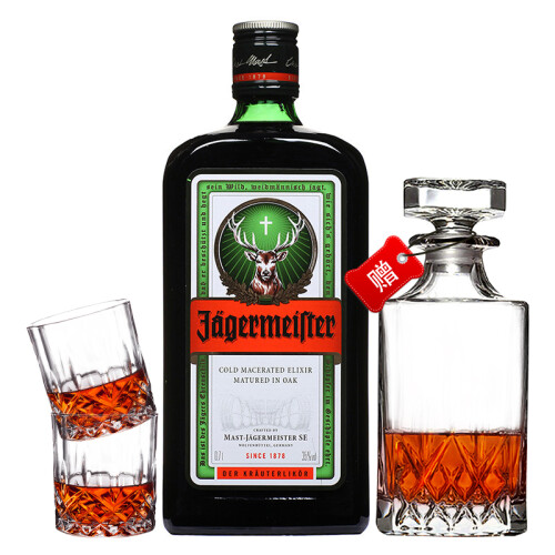 京东超市【送洋酒酒具套装】野格圣鹿利口酒力娇酒 Jagermeister 德国原瓶进口洋酒 700ML单支