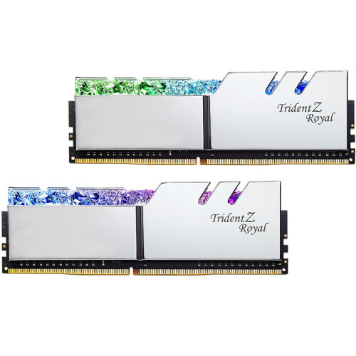 芝奇（G.SKILL）16GB(8Gx2)套装 3600频率 DDR4 台式机内存 皇家戟RGB灯条(花耀银)