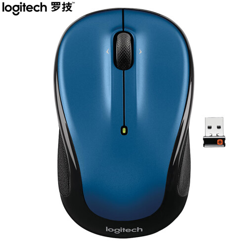 罗技（Logitech）M325 鼠标 无线鼠标 办公鼠标 对称鼠标 优联 蓝色 自营 带无线2.4G接收器