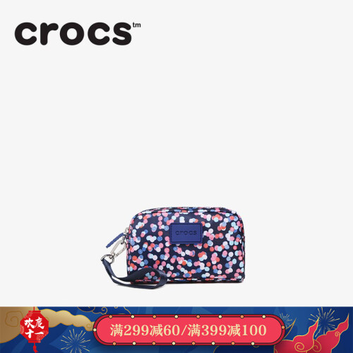 美国品牌 Crocs卡骆驰 2019秋冬新款轻便手拿包手抓包帆布妈妈手挽小零钱包母亲节 波点图