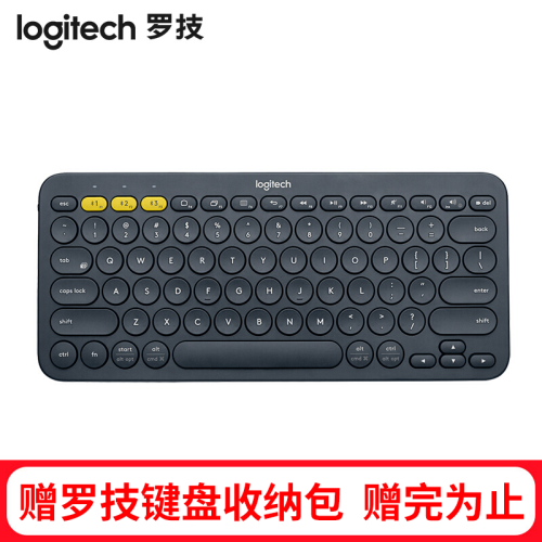 京东超市罗技（Logitech） K380蓝牙键盘 surface平板苹果MAC电脑家用办公一体机无线键盘 深灰色