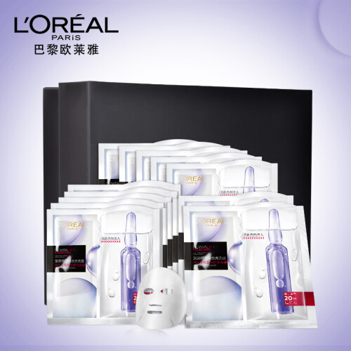 欧莱雅(LOREAL)复颜玻尿酸安瓶鲜注面膜套装（玻尿酸安瓶鲜注面膜5片*3盒）