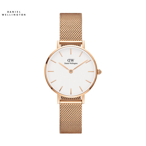 【京选尚品XDW】丹尼尔惠灵顿 DanielWellington DW手表 女表金边钢带28mm简约白盘欧美学生石英表DW00100219