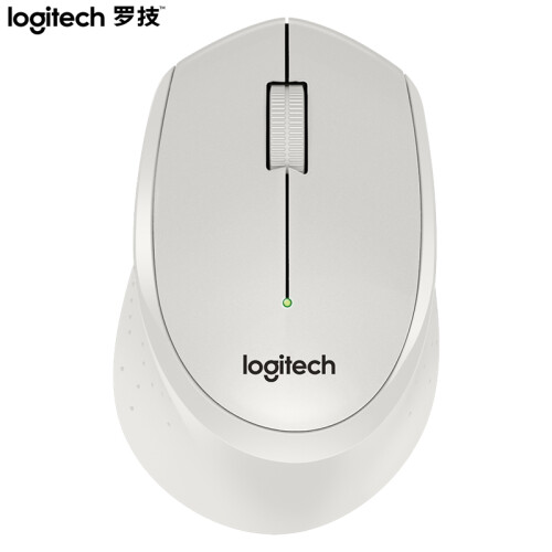 罗技（Logitech）M330 鼠标 无线鼠标 办公鼠标 静音鼠标 右手鼠标 白色 自营 带无线2.4G接收器