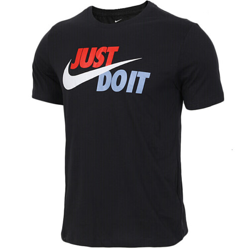 耐克NIKE 男子 T恤 TEE JUST DO IT SWOOSH 运动服 AR5007-010黑色L码