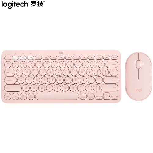 【Pebble键鼠套装】罗技（Logitech）Pebble 茱萸粉 无线蓝牙鼠标+K380蓝牙键盘 送女友 礼物 可爱 颜值 时尚