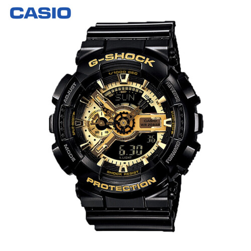 卡西欧（CASIO）手表 G-SHOCK 魔金双显 男士防水防震防磁运动手表石英表 GA-110GB-1A