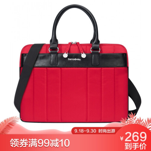 新秀丽（Samsonite）手提电脑包单肩背包MacBook苹果笔记本内胆包13.3或14英寸BP5*00003 酒红色