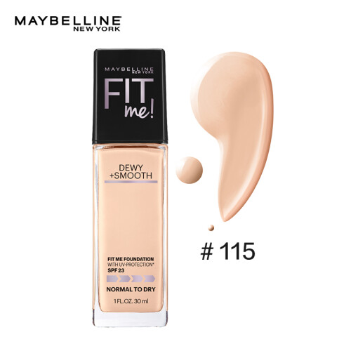 美宝莲（MAYBELLINE）定制水感粉底液 115 30ml（fitme粉底液 BB霜 干皮亲妈 遮瑕滋润 轻薄隐形毛孔）